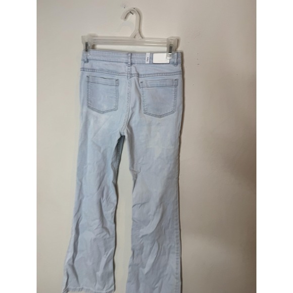 Jacadi Jeans Kids 12 Blue Flare Stretch Denim Zip Fly Light Wash Casual - Picture 8 of 9